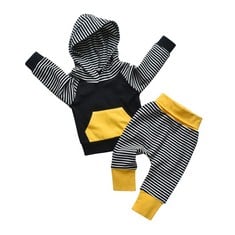 QTY OF KIDS CLOTHING TO INCLUDE BABY BOY CLOTHES STRIPE TRACKSUIT YELLOW 18-24TH MONTHS - RRP £250: LOCATION - C