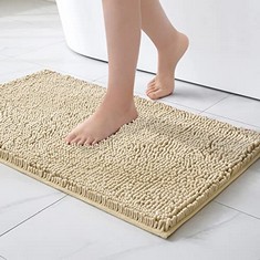 QTY OF HOUSEHOLD ITEMS TO INCLUDE MIULEE BATHROOM MAT 50X8-CM BEIGE - RRP £127: LOCATION - C