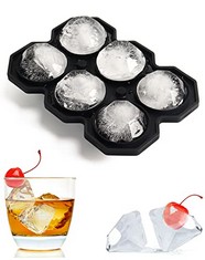 68 X LARGE ICE CUBE MOULDS, 6X DIAMOND-SHAPED ICE CUBES, MELT SLOWLY, KEEP WHISKY DRINKS LONGER AND FRESHER. SILICA GEL ICE CUBE MOLD PERFECT FOR FROZEN BEER, WHISKY, COCKTAILS & OTHER DRINKS - TOTAL