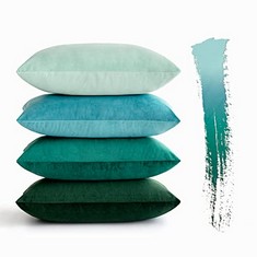 QTY OF CUSHION COVERS TO INCLUDE IULEE SET OF 4 VELVET CUSHION COVERS 12X20INCHES - RRP £214: LOCATION - C