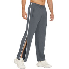 QTY OF ADULT CLOTHING TO INCLUDE CAZIFFER MEN TEAR AWAY ZIP BASKETBALL TRACK PANTS DARK GRAY MEDIUM - RRP £350: LOCATION - C