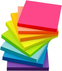 45 X , 12 PACK  STICKY NOTES,6 COLORS SELF STICKY NOTES PAD,BRIGHT POST STICKIES COLORFUL SUPER STICKY NOTES FOR OFFICE,HOME,SCHOOL, MEETING, 900 SHEETS,51MM X 51MM - TOTAL RRP £300: LOCATION - C