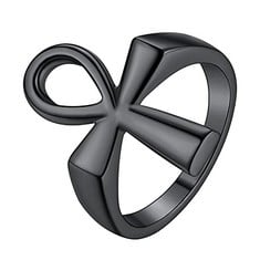 QTY OF JEWELLERY TO INCLUDE RICHSTEEL STAINLESS STEEL ANKH RING  BLACK - £340: LOCATION - F