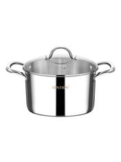 4 X VENTION STOCK POT WITH LID, 3-PLY STAINLESS STEEL POT 22 CM, 3.5 L SOUP POT, INDUCTION COOKING POT - TOTAL RRP £138: LOCATION - F