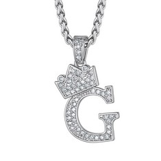 QTY OF JEWELLERY TO INCLUDE RICHSTEEL INITIAL G MENS NECKLACE CHAIN BLING - RRP £535: LOCATION - A
