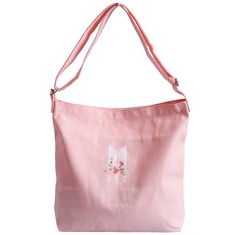 20 X ZHENGGE KPOP BTS MERCHANDISE WOMEN'S CANVAS SHOULDER BAG, HOBO CROSSBODY HANDBAG CASUAL TOTE FOR ARMY GIFTS PINK - TOTAL RRP £247: LOCATION - A