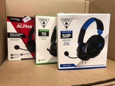 QTY OF ITEMS TO INCLUDE HYPERX CLOUD ALPHA WIRED MULTI PLATFORM GAMING HEADSET: LOCATION - RACK A