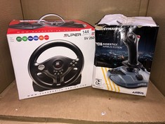 SUPERDRIVE SV250 STEERING WHEEL CONTROLLER + THRUSTMASTER TCA SIDESTICK AIRBUS EDITION: LOCATION - RACK A