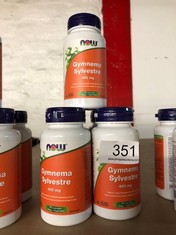 5X NOW GYMNEMA SYLVESTRE 400 MG HELPS SUPPORT HEALTHY BLOOD GLUCOSE LEVELS: LOCATION - RACK C