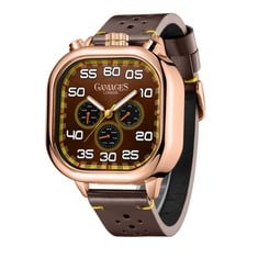 GAMAGES OF LONDON LIMITED EDITION HAND ASSEMBLED VERTICAL ASTUTE AUTOMATIC BROWN RRP £710 SKU:GA1742: LOCATION - RACK A