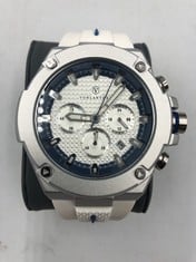 MENS VONLANTHEN CHRONOGRAPH WATCH V200 TEXTURED DIAL 3ATM WATER RESISTANT RUBBER STRAP: LOCATION - RACK A