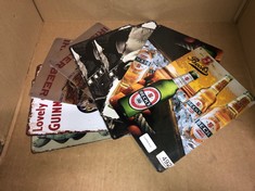 QTY OF ITEMS TO INCLUDE BECKS BEER SIGN : LOCATION - RACK D