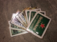 QTY OF ITEMS TO INCLUDE HEINEKEN BEER SIGN : LOCATION - RACK D
