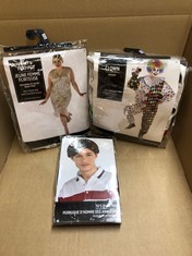 QTY OF ITEMS TO INCLUDE AMSCAN 8408802 FLIRTY FLAPPER - PLUS XXL (18-20) | CREAM | 1 PC. COSTUME, MULTICOLOR: LOCATION - RACK A
