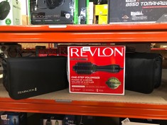 QTY OF ITEMS TO INCLUDE REVLON SALON ONE-STEP HAIR DRYER AND VOLUMIZER FOR MID TO LONG HAIR (ONE-STEP, 2-IN-1 STYLING TOOL, IONIC AND CERAMIC TECHNOLOGY, UNIQUE OVAL DESIGN) RVDR5222: LOCATION - RACK