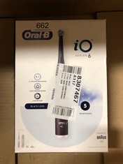 ORAL-B IO6 ELECTRIC TOOTHBRUSHES FOR ADULTS, GIFTS FOR WOMEN / MEN, 1 TOOTHBRUSH HEAD, 5 MODES WITH TEETH WHITENING, UK 2 PIN PLUG, BLACK LAVA, TRAVEL CASE COLOUR MAY VARY: LOCATION - RACK E