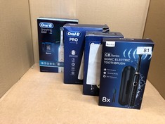 QTY OF ITEMS TO INCLUDE ORAL-B SMART 6 ELECTRIC TOOTHBRUSHES FOR ADULTS, GIFTS FOR WOMEN / MEN, APP CONNECTED HANDLE, 3 TOOTHBRUSH HEADS & TRAVEL CASE, 5 MODES, TEETH WHITENING, 2 PIN UK PLUG, 6000N: