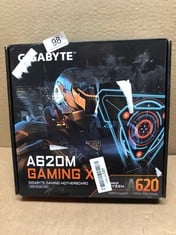 GIGABYTE A620M GAMING X MOTHERBOARD - SUPPORTS AMD RYZEN 8000 CPUS, 8+2+1 PHASES DIGITAL VRM, UP TO 8000 MHZ DDR5 (OC), 1X PCIE 4.0 M.2, GBE LAN, USB 3.2 GEN 2.: LOCATION - RACK A