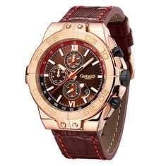 GAMAGES OF LONDON LIMITED EDITION HAND ASSEMBLED TURBULENCE AUTOMATIC ROSE BROWN RRP £720 SKU:GA1401: LOCATION - RACK A