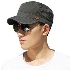 13 X COMHATS SUMMER COTTON ARMY CAP UPF 50 CADET CAP FOR MENS LADIES MILITARY SUN CAPS BREATHABLE LINED BLACK M - TOTAL RRP £204: LOCATION - A