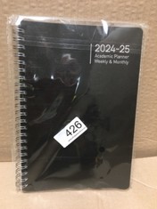 30 X 2024-2025 ACADEMIC DIARY PLANNER -DIARY 2024-2025 A5 WEEK TO VIEW ACADEMIC PLANNER JAN 2024- DEC 2025, WEEKLY AND MONTHLY PLANNER WITH FLEXIBLE COVER, TWIN-WIRE BINDING, BLACK (15 X 21CM): LOCAT