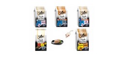 11 X VARIETY SHEBA FRESH & FINE WET CAT FOOD MIXED PACK (30PC X 50G)BEEF-CHICKEN-TURKEY-TUNA-SALMON-COD(JELLY & GRAVY) AND FREE PATE 1X37G + 1 MAD MICE - TOTAL RRP £188: LOCATION - D