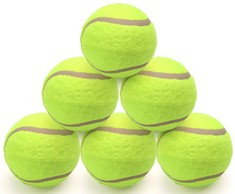 42 X PACK OF 6 TENNIS BALLS, SPORT PLAY DOG TOY BALL, GREAT FOR LESSONS, PRACTICE, THROWING MACHINES & PLAYING WITH PETS - TOTAL RRP £244: LOCATION - D