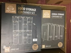 QTY OF ITEMS TO INCLUDE CEREAL STORAGE CONTAINER SET: LOCATION - D