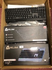QTY OF ITEMS TO INCLUDE KLIM SEMI MECHANICAL KEYBOARD: LOCATION - D