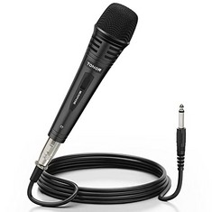 8 X TONOR DYNAMIC KARAOKE MICROPHONE FOR SINGING WITH 16.4FT/ 5M XLR CABLE, METAL HANDHELD MIC COMPATIBLE WITH KARAOKE MACHINE/SPEAKER/AMP/MIXER FOR KARAOKE SINGING, SPEECH, WEDDING AND OUTDOOR ACTIV