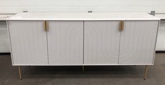JOHN LEWIS SIDEBOARD WITH 4 DOORS LIGHT GREY FINISH RRP £499: LOCATION - FRONT FLOOR(COLLECTION OR OPTIONAL DELIVERY AVAILABLE)