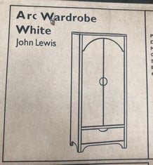 JOHN LEWIS WHITE ARC KIDS SINGLE WARDROBE RRP £465: LOCATION - MIDDLE FLOOR(COLLECTION OR OPTIONAL DELIVERY AVAILABLE)