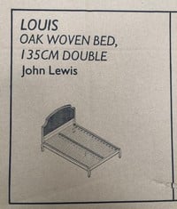 JOHN LEWIS LOUIS WOVEN DOUBLE BED FRAME RRP £999: LOCATION - MIDDLE FLOOR(COLLECTION OR OPTIONAL DELIVERY AVAILABLE)