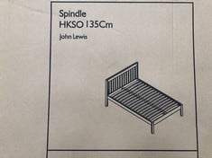 JOHN LEWIS SPINDLE HSKO DOUBLE BED FRAME RRP £499: LOCATION - MIDDLE FLOOR(COLLECTION OR OPTIONAL DELIVERY AVAILABLE)