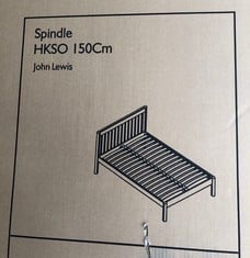 SPINDLE HKSO 150 CM BED FRAME BOX 1 OF 3 AND BOX 2 OF 3 RRP £499:: LOCATION - RIGHT RACK(COLLECTION OR OPTIONAL DELIVERY AVAILABLE)