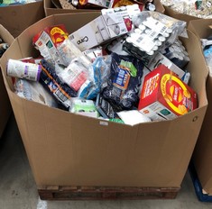 PALLET OF ASSORTED FOOD ITEMS TO INCLUDE RED BULL ENERGY DRINK - SOME ITEMS MAY BE PAST BB DATE: LOCATION - MIDDLE FLOOR(COLLECTION OR OPTIONAL DELIVERY AVAILABLE)