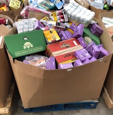 PALLET OF ASSORTED FOOD ITEMS TO INCLUDE RED BULL ENERGY DRINK  - SOME ITEMS MAY BE PAST BB DATE: LOCATION - MIDDLE FLOOR(COLLECTION OR OPTIONAL DELIVERY AVAILABLE)