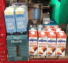 QTY OF ASSORTED MILK ALTERNATIVES TO INCLUDE ALPRO NUTTY ALMOND MILK - SOME ITEMS MAY BE PAST BB DATE - COLLECTION ONLY - LOCATION RIGHT RACK