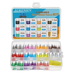 122 X AUKELIEN MINI FUSES AUTOMOTIVE AUTO CAR BLADE SMALL FUSE ASSORTED 2 3 5 7.5 10 15 20 25 30 35 40 AMP ATM/APM REPLACEMENT FUSE FOR VEHICLE RV SUV MOTORCYCLE TRUCK MOTOR BOAT - TOTAL RRP £612: LO
