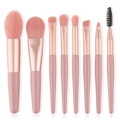 QTY OF ASSORTED ITEMS TO INCLUDE 2 SETS OF MAKEUP BRUSHES. PINK. : LOCATION - C RACK