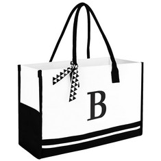 QTY OF ASSORTED ITEMS TO INCLUDE LACE CANVAS TOTE BAG. WHITE/BLACK. B. : LOCATION - C RACK