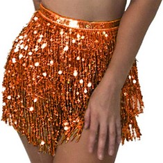 QTY OF ASSORTED ITEMS TO INCLUDE LOVELL SEQUIN TASSEL SKIRT. ORANGE.M.TOTAL RRP £630: LOCATION - D RACK
