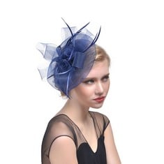 18 X FASHBAND FASCINATORS HAT FEATHER MESH FLOWER HEADBAND WITH CLIP COCKTAIL HEADDRESS TEA PARTY WEDDING ROYAL ASCOT RACES FOR WOMEN AND GIRLS - TOTAL RRP £145: LOCATION - A RACK