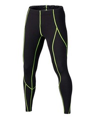 15 X BUYKUD YOUTH BOYS' COMPRESSION BASE LAYER SPORTS TIGHTS LEGGINGS, GREEN, 12-13YRS(WAIST: 22-25) - TOTAL RRP £112: LOCATION - E RACK