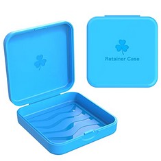 37 X RETAINER CASE, ARGOMAX ALIGNER CASE, 2 PIECE BRACES BOX, BLUE ORTHODONTIC BOX (SUITABLE FOR INVISIBLE BRACES, ALIGNER REMOVAL TOOL, ALIGNER CHEWIES, ORTHODONTIC WAX AND OTHER DENTAL PRODUCTS). -
