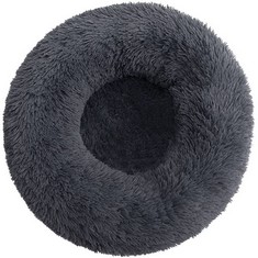 13 X ZYTRAS CALMING DOG BED, ANTI ANXIETY COMFY SOFT PET ROUND BED, PLUSH SOFT CUSHION MAT CAT COMFY MARSHMALLOW SLEEPING NEST WITH COZY SPONGE NON-SLIP BOTTOM FOR SMALL MEDIUM PETS CATS DOG (M, DARK