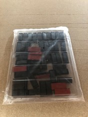 QTY OF ASSORTED ITEMS TO INCLUDE 50PCS SELF ADHESIVE CABLE MANAGEMENT CLIPS.: LOCATION - F RACK
