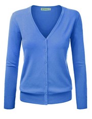 QTY OF CLOTHING TO INCLUDE WOMENS BASIC BUTTON DOWN CARDIGAN. BLUE. TOTAL RRP £310: LOCATION - F RACK