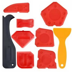 QTY OF ASSORTED ITEMS TO INCLUDE 9 PIECES SEALANT CAULKING SILICONE TOOL.: LOCATION - F RACK