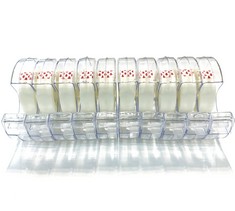 16 X WELSTIK TRANSPARENT OFFICE TAPE WITH DISPENSER, 10 PACK CLEAR MATTE-FINISH TAPE AND REFILLABLE DISPENSERS 3/4" X 27 YDS PER ROLL - TOTAL RRP £80: LOCATION - F RACK